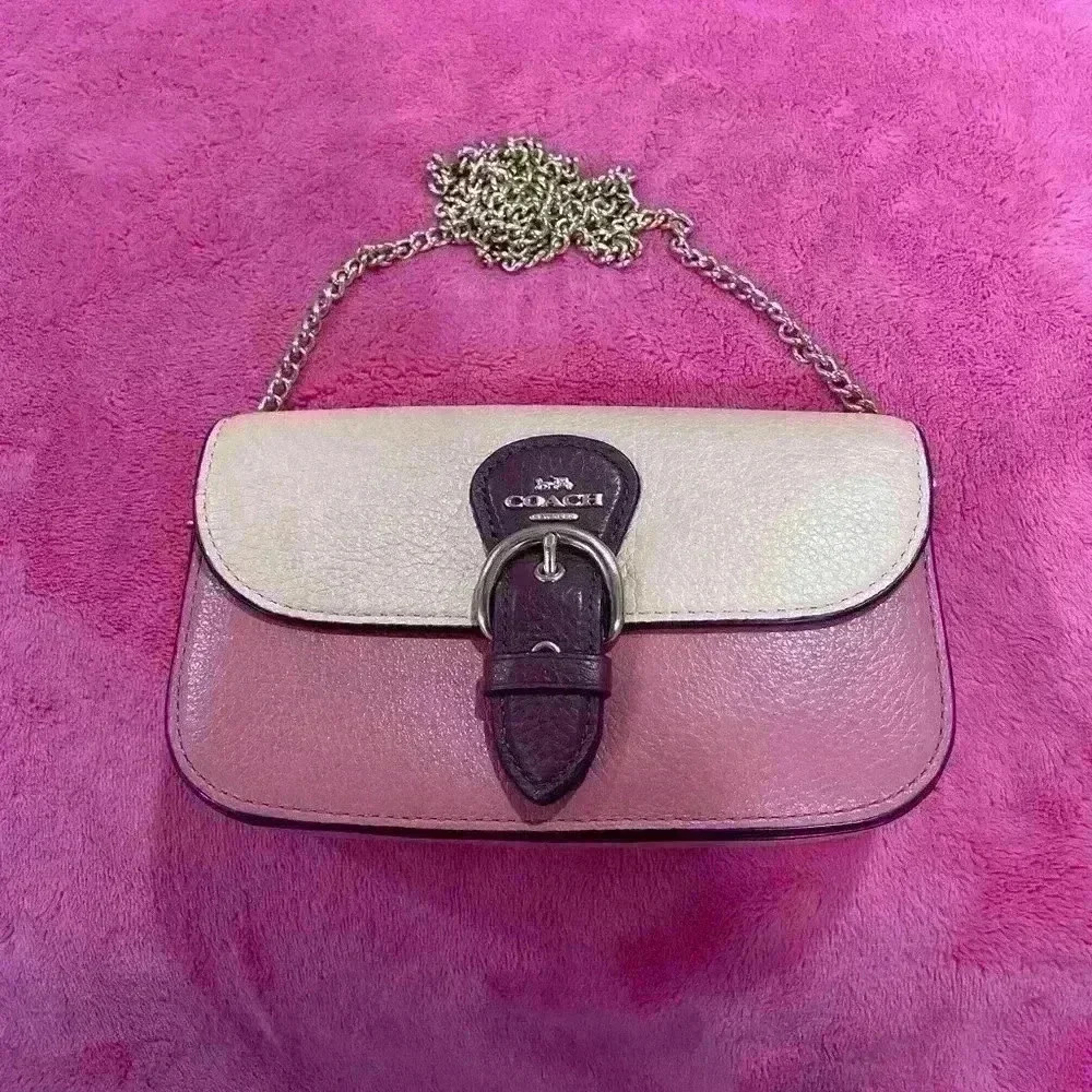 Coach Beat Crossbody Clutch In Colorblock—TwoToned Pink